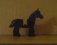 LEGO Black Horse 4493c01pb07 Medium Nougat Bridle with Error Printing Rare