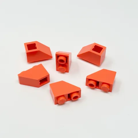 3665 LEGO Parts Slope Inverted 45 2x1 CORAL (6)