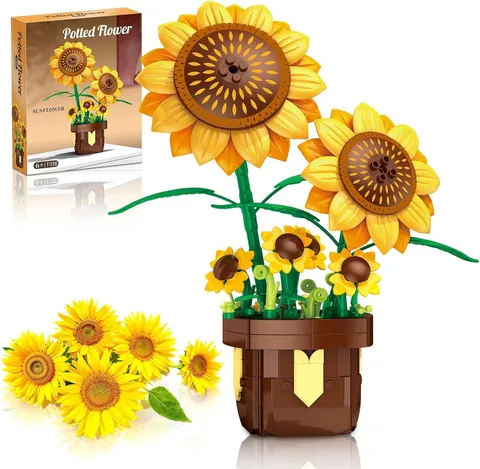 Lego Flowers Bouquet Building Set, Creative Artificial Wildflowers Botanical