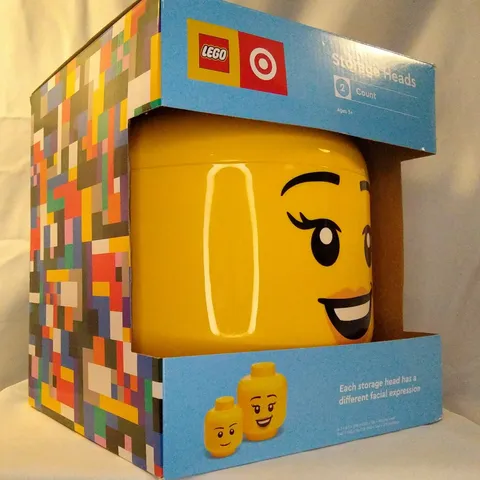LEGO Storage 2 Heads Large and Small Target Exclusive New In Box!