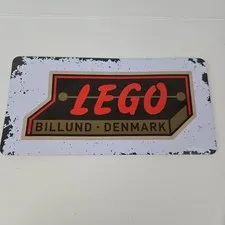 Lego VIP Retro Tin Sign License Plate Collectible Lego Billund Denmark 5007016