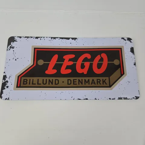 Lego VIP Retro Tin Sign License Plate Collectible Lego Billund Denmark 5007016