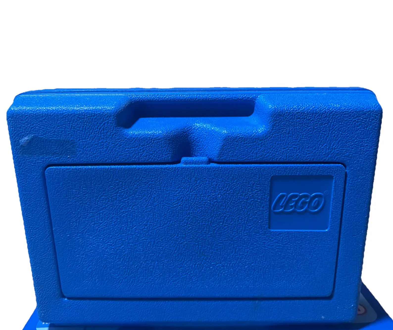 Vintage LEGO Blue Carrying Storage Case Box 1983 Made in USA Interlego Tote
