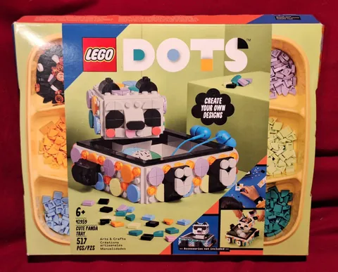 New! LEGO 41959 DOTS: Cute Panda Tray 517 Pieces Retired