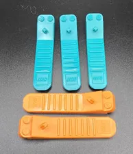 LEGO Brick Separator Tool Lot of 5 Pieces Orange & Dark Turquoise Teal 96874