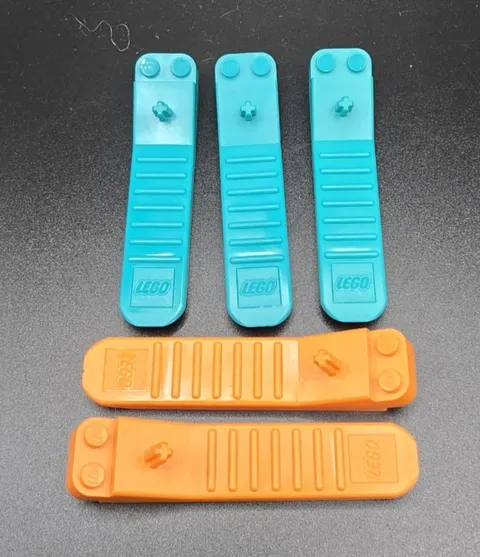 LEGO Brick Separator Tool Lot of 5 Pieces Orange & Dark Turquoise Teal 96874