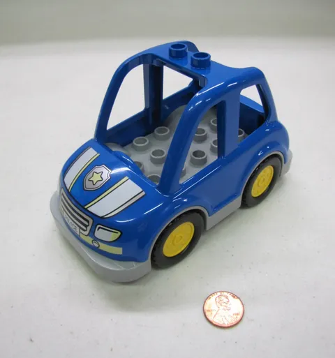 Lego Duplo BLUE POLICE CAR Vehicle Rescue for Cop Paramedic Ambulance Doctor #2
