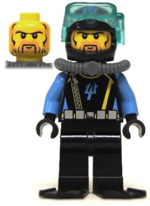 LEGO: Aquaraider Diver 6 Black Flippers (aqu025)