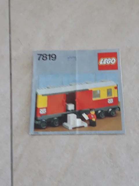 Lego Train Post and Baggage Car Instructions 7819