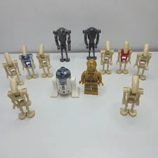 Lot Of 12 Lego Star Wars Droids C-3po R2-D2 Battle & Super Battle Authentic...