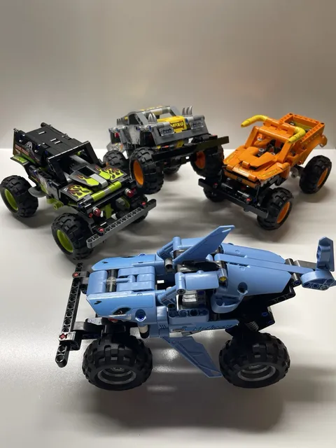4) LEGO Technic: Monster Jam Collection #66712 - Retired Set Grave Digger,Max-D…