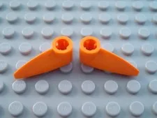 LEGO Lot of 2 Orange 1x3 Bionicle Tooth Pieces