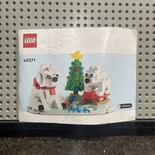 Instruction Manual ONLY For LEGO Holiday Christmas 40571 Wintertime Polar Bears
