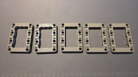 LEGO 5x 64179 Technic Liftarm Modified Frame Thick Lot 5x7 Open Center NEW