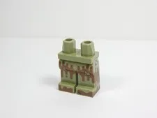 LEGO Olive Green w/ Brown Printed Legs Pants Minifig Trash Dirt I12