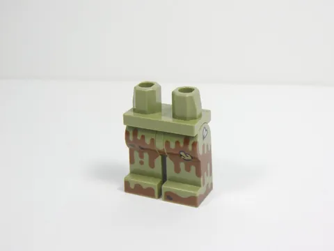LEGO Olive Green w/ Brown Printed Legs Pants Minifig Trash Dirt I12