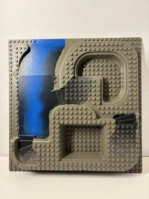 Lego Builder Stud Baseplate Vintage!!  #6092 Grey/Blue