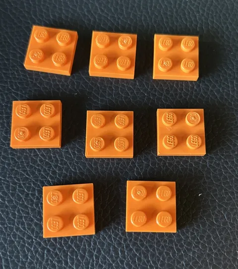LEGO Parts 3022 Lot 8 Basic Flat Plate 2x2 Orange