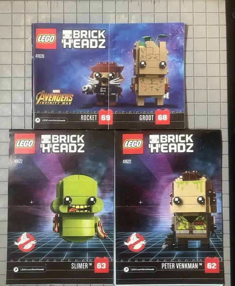 LEGO BrickHeadz Manuals – Avengers & Ghostbusters – 41626/41622 – Manuals Only