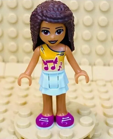 LEGO® Minifig Andrea minifigure minidoll [frnd260] Friends Music Note Top Aqua