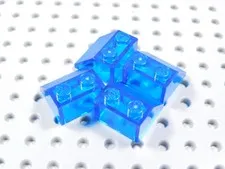 LEGO Lot of 4 Trans Blue 2x2 Slopes Bricks BQ