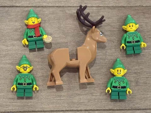 Lego Minifigure Lot Elves & Reindeer from Set #10339 Elf Christmas Mini Figures