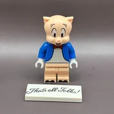 LEGO Minifigure Porky Pig collt12 CMF Looney Tunes 2021 with Tile