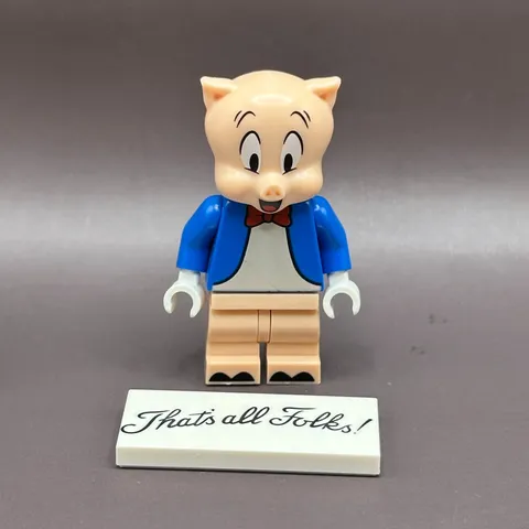 LEGO Minifigure Porky Pig collt12 CMF Looney Tunes 2021 with Tile
