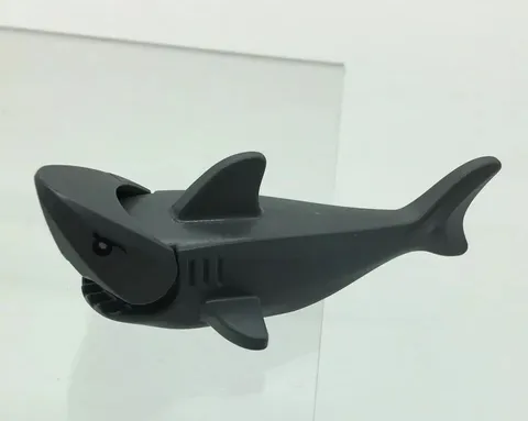 Lego Shark  Gray and Printed Black Eyes 14518 Moving jaw
