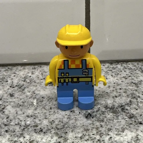 BOB THE BUILDER 2001 LEGO DUPLO MINIFIGURE CONSTRUCTION WORKER