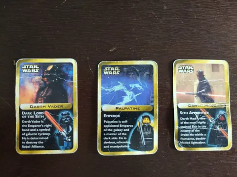 LEGO Palpatine Vader Maul Minifigure Cards Only 3340 Star Wars Rare