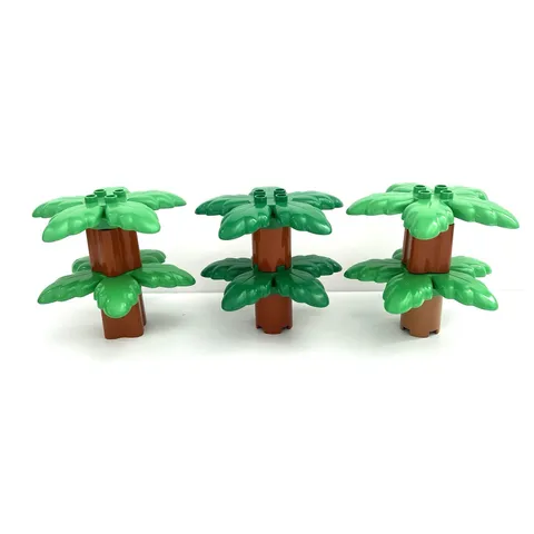 6 Lego Duplo Bright Green Palm Tree Jungle Tropical Pieces 31059 98225 31061 Lot