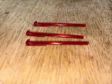 3 LEGO Trans-Red Zapper Arrow BAR 8L With Round End Ref 15303