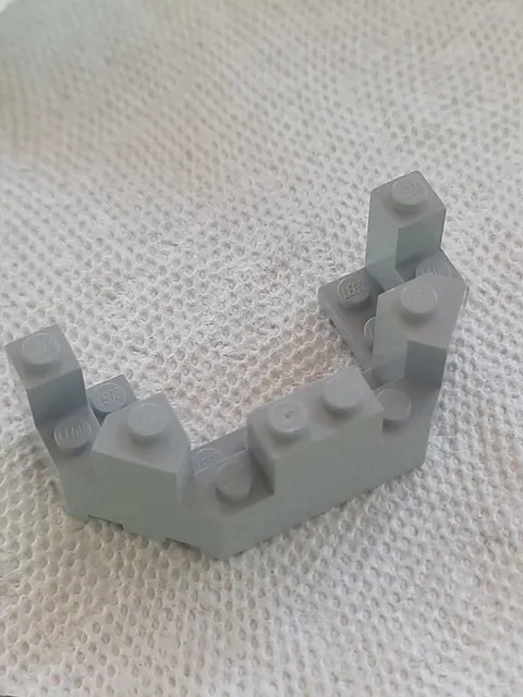 LEGO Light Gray Castle Turret Top 4x8x2 1/3 (Part 6066) Vintage Fortress Piece