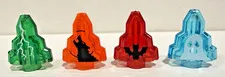 4-LEGO Monster Fighters RED MOONSTONE Rock Crystal Bat  orange, blue, green