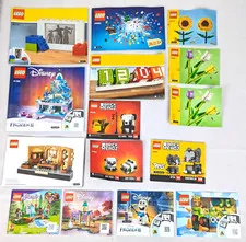 Lego Lot (15) Disney Brick Headz Friends Booklet Instructions Manual Only