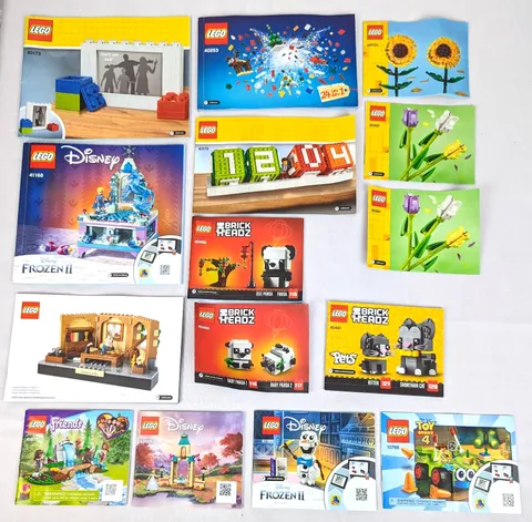 Lego Lot (15) Disney Brick Headz Friends Booklet Instructions Manual Only