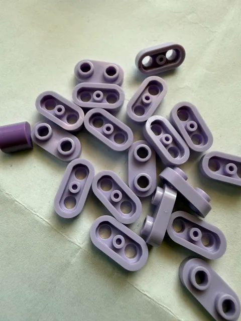 LEGO-NEW-#35480-LAVENDER-PLATE MOD/ 1 X 2 ROUND W/ 2  STUD-20 PIECES