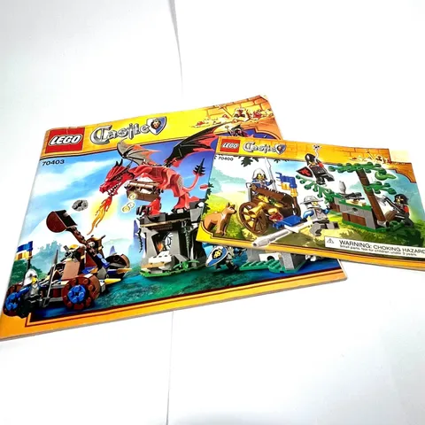LEGO Castle Instructions Manual Lot Dragon Mountain 70403 Forest Ambush 70400