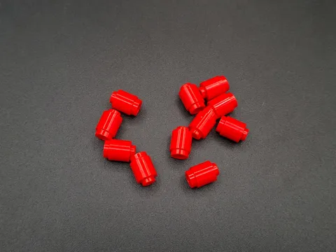 LEGO - 10x - Brick - Round Brick - 1x1 - Red - Red - 3062
