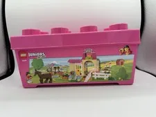 Lego Pink 8 Knob Brick Storage Container Case With Random Pieces Incomplete Sets