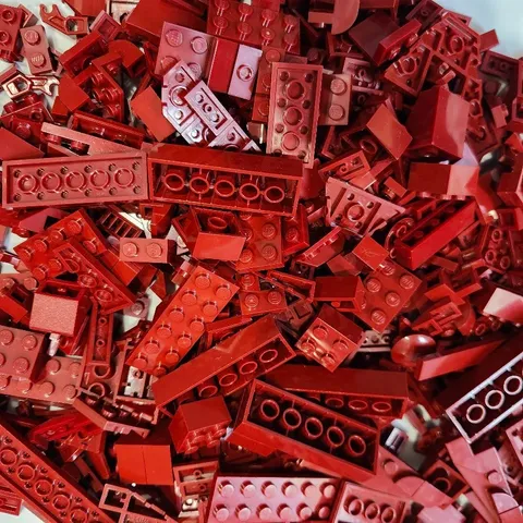 Bulk Lego:  Deep Reddish-Brown - Sorted By Color, 12oz, Bricks, Flats, Studs