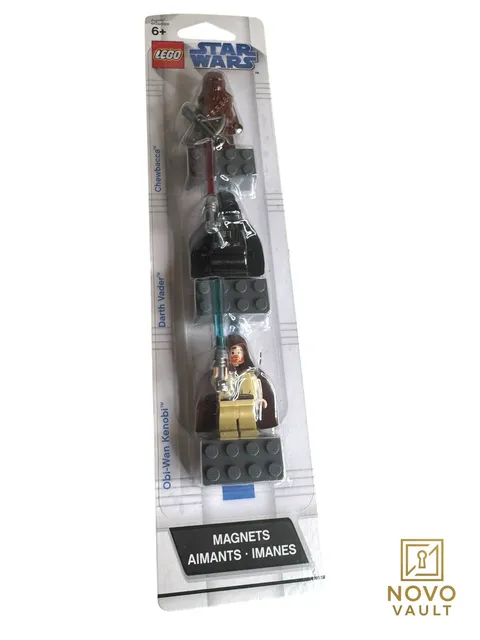 LEGO Star Wars Magnets Chewbacca Darth Vader Minifigure Blister Pack 2005