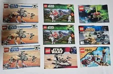 Older Vintage LEGO Instruction Manual Lot 9pcs No Bricks Star Wars Pirate Galaxy