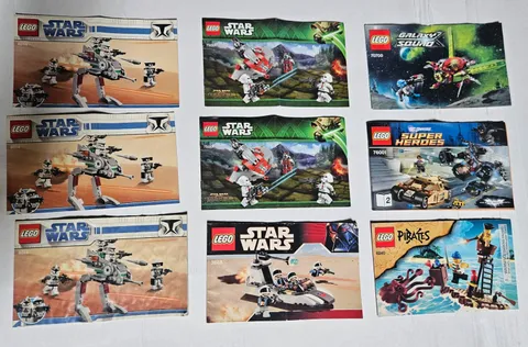 Older Vintage LEGO Instruction Manual Lot 9pcs No Bricks Star Wars Pirate Galaxy