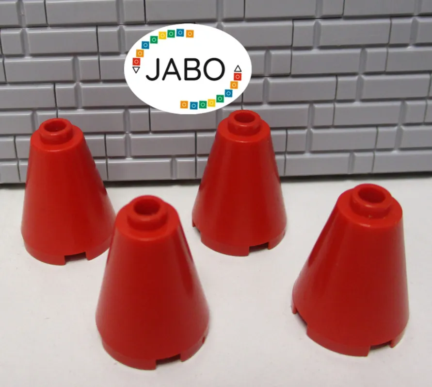 (D12 / 11 / 2) LEGO 4 x 3942c cone cone 2x2x2 studs open red