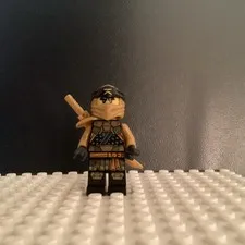 LEGO NINJAGO COLE GOLDEN NINJA MINIFIGURE njo0758 USED FROM 71774 w/KATANA