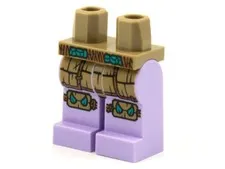 LEGO® Part 970c154pb01 - Hips and Lavender Legs with Dark Orange Ropes