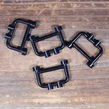 LEGO Part 4083 Black Bar 1 x 4 x 2 with Open Studs Ladder Railing Fence Qty 4
