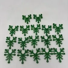 Lot Of 17 Genuine Lego Part 2417 (17 Pieces) Green 6x5 Plant  Leaves